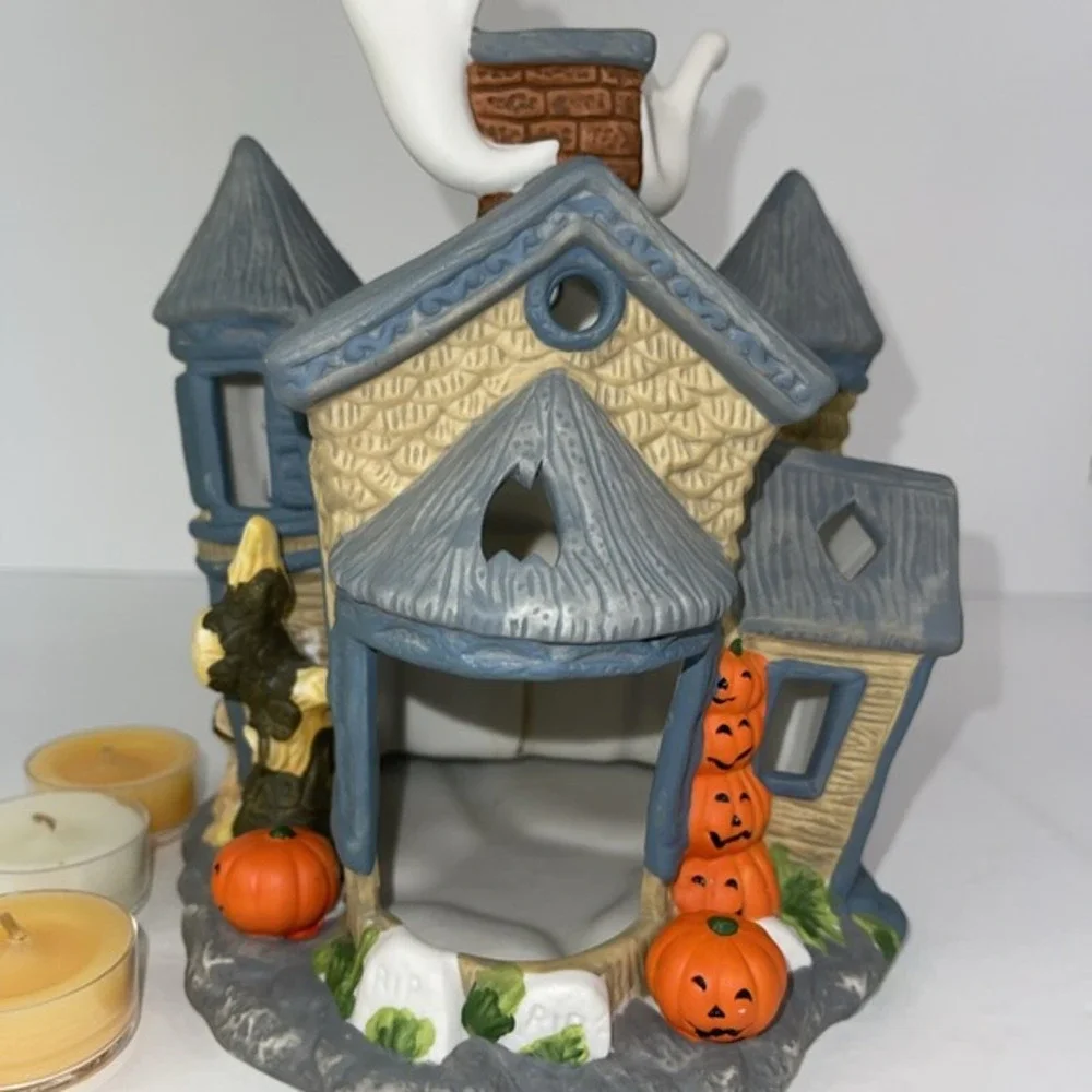 Partylite Halloween Haunted House Ghost Tealight Candle/s Holder P7311‎ RETIRED - Picture 4 of 16